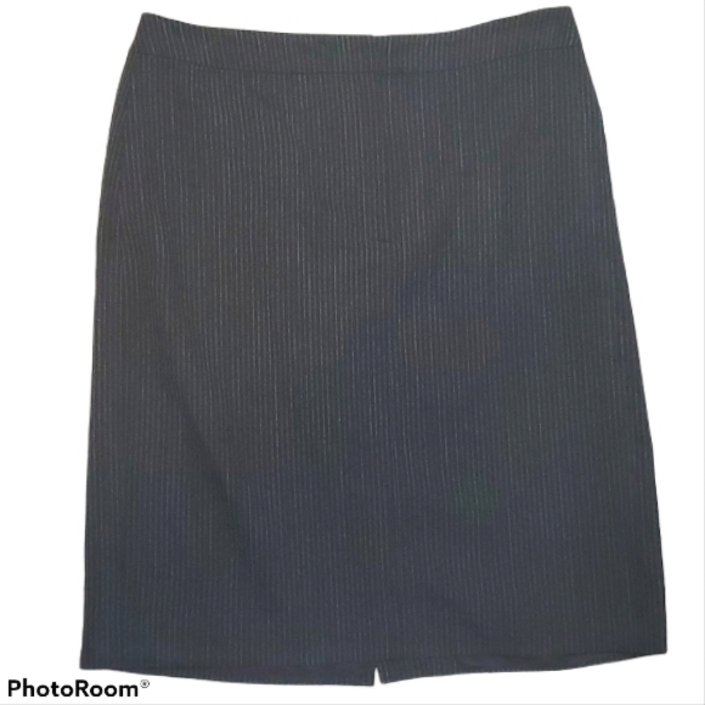 BROOKS BROTHERS Pinstriped Lined Wool Skirt Sz 12